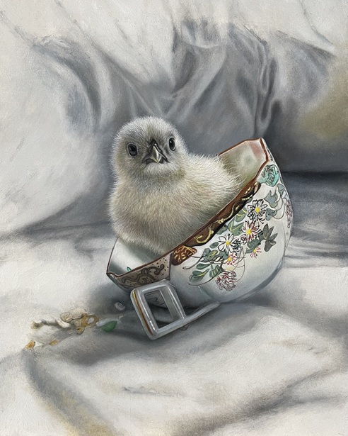 Made in China, 2023 – Still life oil painting on panel, 25 x 20 cm – Ginny Page
